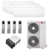 LG 56K BTU Cooling / 64K BTU Heating 20.5 SEER2 Four Zone Wall Mount Mini Split System with (4) 12K BTU Indoor Units White