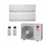 LG Multi F Series 30K BTU Cooling / 28.6K BTU Heating 20 SEER2 Two Zone Wall Mount Mini Split Package with 7k and 24k BTU Indoor Units N/A
