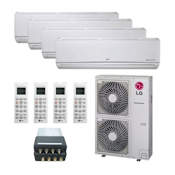 LG Multi F Series 36K BTU Cooling / 45K BTU Heating 22 SEER2 Four Zone Wall Mount Mini Split Package with 7k, 9k, 12k, and 18k BTU Indoor Units N/A
