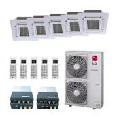 LG Multi F Series 36K BTU Cooling / 45K BTU Heating 22 SEER2 Five Zone Ceiling Cassette Mini Split Package with (4) 7k and (1) 12k BTU Indoor Units N/A