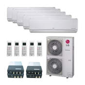 LG Multi F Series 36K BTU Cooling / 45K BTU Heating 22 SEER2 Five Zone Wall Mount Mini Split Package with (2) 7k and (3) 9k BTU Indoor Units N/A