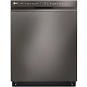 LG 24 Inch Wide 15 Place Setting Energy Star Rated Built-In Dishwasher with QuadWash and 9 Cycles PrintProof Black Stainless Steel