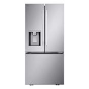 LG 33 Inch Wide 20.2 Cu. Ft. Energy Star Certified French Door Refrigerator with LED Lighting and Crisper Drawers Stainless Steel