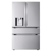 LG 36 Inch Wide 24.5 Cu. Ft. Energy Star Certified Fingerprint Resistant French Door Refrigerator with Dual Ice Maker and Full Convert Drawer Stainless Steel