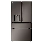 LG 36 Inch Wide 28.6 Cu. Ft. Energy Star Certified Fingerprint Resistant French Door Refrigerator with Dual Ice Maker and Full-Convert Drawer Black Stainless Steel