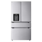 LG 36 Inch Wide 28.6 Cu. Ft. Energy Star Certified Fingerprint Resistant French Door Refrigerator with Dual Ice Makers and Full-Convert Drawer™ Noble Steel