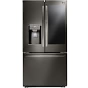 LG 36 Inch Wide 26 Cu. Ft. Energy Star Rated French Door Refrigerator with Instaview Door-In-Door and SmartThinQ Technology Black Stainless Steel