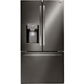 LG 36 Inch Wide 26.2 Cu. Ft. Energy Star Rated French Door Refrigerator with SmartThinQ Technology Black Stainless Steel