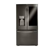 LG 36 Inch Wide 23.5 Cu. Ft. Energy Star Rated French Door Refrigerator with InstaView Black Stainless Steel