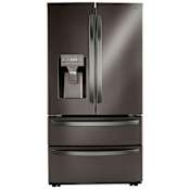 LG 36 Inch Wide 27.8 Cu. Ft. Energy Star Certified French Door Refrigerator with Craft Ice Black Stainless Steel