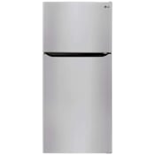 LG 33 Inch Wide 23.8 Cu. Ft. Energy Star Certified Top Freezer Refrigerator with Water Dispenser PrintProof Stainless Steel