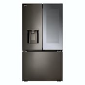 LG 36 Inch Wide 25.5 Cu. Ft. Energy Star Certified Fingerprint Resistant French Door Counter Depth Refrigerator with 4 Types of Ice and Mirror InstaView Black Stainless Steel