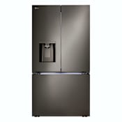 LG 36 Inch Wide 25.5 Cu. Ft. Energy Star Certified Fingerprint Resistant French Door Counter Depth Refrigerator with 4 Types of Ice and Ice Maker Black Stainless Steel