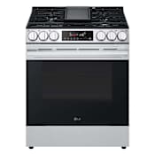 LG 30 Inch Wide 6.3 Cu. Ft. Free Standing Gas Range with Air Fry Stainless Steel