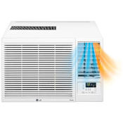 LG 12,200 BTU 230V Programmable Window Air Conditioner with Heater and Remote White
