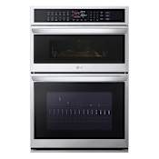 LG 30 Inch Wide 6.4 Cu. Ft. Fingerprint Resistant Electric Combi Oven with Convection Bakig and Touch Controls Stainless Steel
