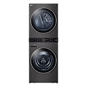 LG 27 Inch Wide Energy Star Certified Laundry Center with 4.5 Cu. Ft. Washer and 7.4 Cu. Ft. Gas Dryer with Center Control™ Black Steel