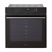 LG 24 Inch Wide 3 Cu. Ft. Electric Single Oven with Self Clean and Convection Bake Black