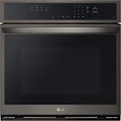 LG 30 Inch Wide 4.7 Cu. Ft. Fingerprint Resistant Electric Single Oven with Air Fry and EasyClean Black Stainless Steel