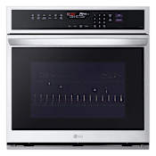 LG 30 Inch Wide 4.7 Cu. Ft. Fingerprint Resistant Electric Single Oven with Self-Clean and Broil Stainless Steel