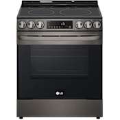 LG 30 Inch Wide 6.3 Cu. Ft. Slide In Electric Range with AirFry, EasyClean and ProBake Convection Technologies Black Stainless Steel