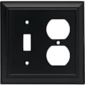 Liberty Hardware Architectural Series Single Switch and Duplex Wall Plate Matte Black