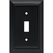 Liberty Hardware Architectural Series Single Wall Plate Matte Black