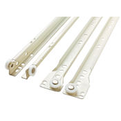 Liberty Hardware 12 Inch Full Extension Bottom Mount Euro Drawer Slide With 50 Pound Lbs. Weight Capacity and Self Close - Single White