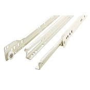 Liberty Hardware 14 Inch Full Extension Bottom Mount Euro Drawer Slide With 50 Pound Lbs. Weight Capacity and Self Close - Single White