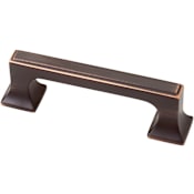 Liberty Hardware Southampton 3 Inch Center to Center Handle Cabinet Pull - 25 Pack Bronze with Copper Highlights