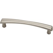 Liberty Hardware Notched 4 Inch Center to Center Bar Cabinet Pull Satin Nickel