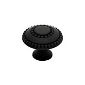 Liberty Hardware Beaded 1-1/2 Inch Mushroom Cabinet Knob Matte Black