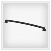 Liberty Hardware Classic Edge 12" Center to Center Cabinet Appliance Pull Matte Black