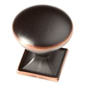 Liberty Hardware Westbrook 1-1/4 Inch Mushroom Cabinet Knob Bronze with Copper Highlights