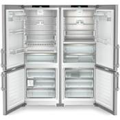 Liebherr 60 Inch Wide 33.6 Cu. Ft. Energy Star Certified Fingerprint Resistant Bottom Freezer Refrigerator with DuoCooling and BioFresh Stainless Steel
