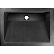 Linkasink 21" Rectangular Concrete Undermount Bathroom Sink Black