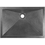 Linkasink 20" Rectangular Concrete Undermount Bathroom Ramp Sink Black