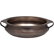 Linkasink Cast Bronze 19" Circular Yellow Bronze Vessel Bathroom Sink Antique Bronze