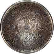 Linkasink Cast Bronze 14" Circular Yellow Bronze Drop In or Vessel Bathroom Sink Antique Bronze