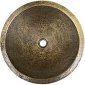 Linkasink Builders 16-1/2" Circular Drop In or Undermount Bathroom Sink Antique Bronze