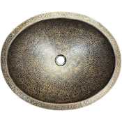 Linkasink Builders 20" Oval Drop In or Undermount Bathroom Sink Antique Bronze
