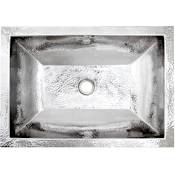 Linkasink Builders 20-1/4" Rectangular Drop In or Undermount Bathroom Sink Polished Stainless Steel