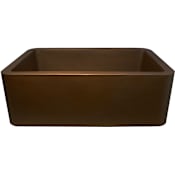 Linkasink 33" Farmhouse Single Basin Hammered Copper Kitchen Sink Dark Bronze