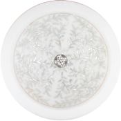 Linkasink 16-1/2" Circular White Marble with Mother of Pearl Inlay Drop In or Vessel Bathroom Sink White