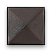 Linkasink Artisan Glass 1-5/8 Inch Center to Center Handle Cabinet Pull Matte Black with Black Prism Glass