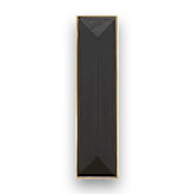 Linkasink Artisan Glass 6-1/2 Inch Center to Center Handle Cabinet Pull Polished Brass with Black Prism Glass