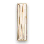 Linkasink Artisan Glass 6-1/2 Inch Center to Center Handle Cabinet Pull Polished Brass with White Tiger Prism Glass