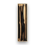 Linkasink Artisan Glass 6-1/2 Inch Center to Center Handle Cabinet Pull Polished Brass with Black Tiger Prism Glass