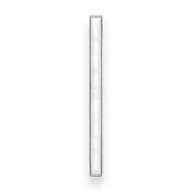 Linkasink Artisan Glass 14-13/16 Inch Center to Center Handle Cabinet Pull Polished Brass with White Prism Glass