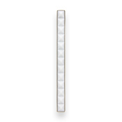 Linkasink Artisan Glass 14-13/16 Inch Center to Center Handle Cabinet Pull Polished Brass with White Pyramid Glass